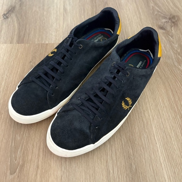 Fred Perry Men’s Black Suede Sneakers – Bradley Wiggins Collab US 12 - Picture 1 of 7